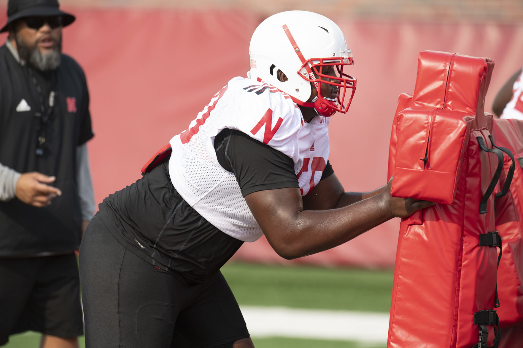 NU football practice, 8.4